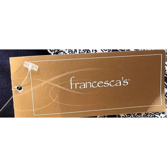 NEW Francesca's Alya Womens Black White Long Sleeve Tulip Hem Alya Midi Shift - Picture 5 of 9